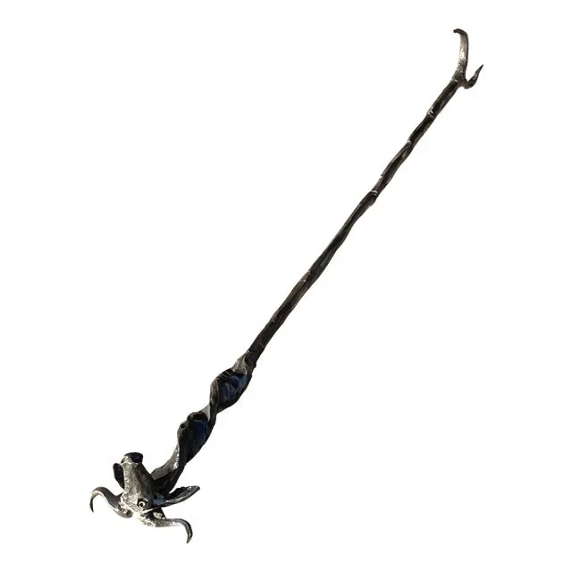 Late 20th Century Wrought Iron Bull Poker