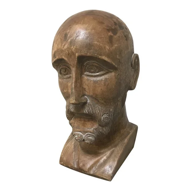 Late 20th Century Xander Wood Bust Figure