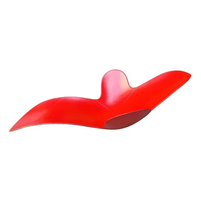Lazy Mary Chaise Longue in Red Leather by Monica Graffeo for Disguincio, 1980s