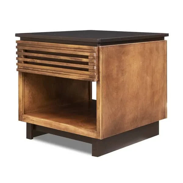 Legends Graceland End Table in Black & Bourbon
