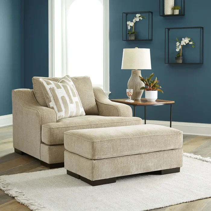 Lessinger – Pebble – 2 Pc.- Chair And A Half, Ottoman