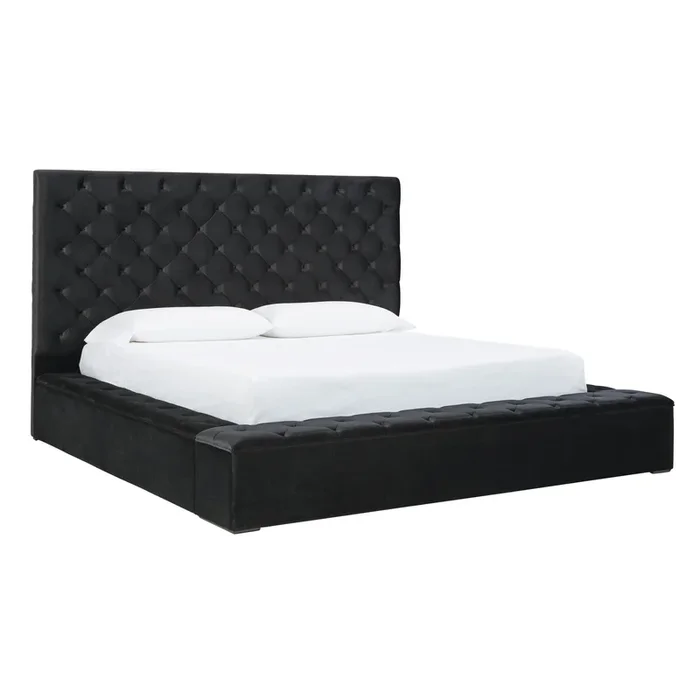 Lindenfield – Black – Cal King Uph Storage Rails
