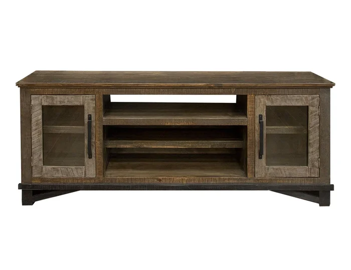 Loft – TV Stand / Wall Unit – Two Tone Gray / Brown