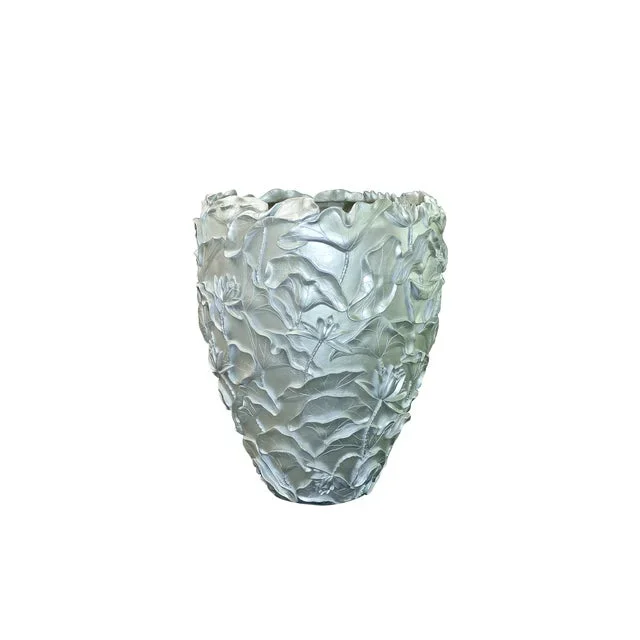 Lotus Vase in Resin & White Mother of Pearl Finish from VGnewtrend