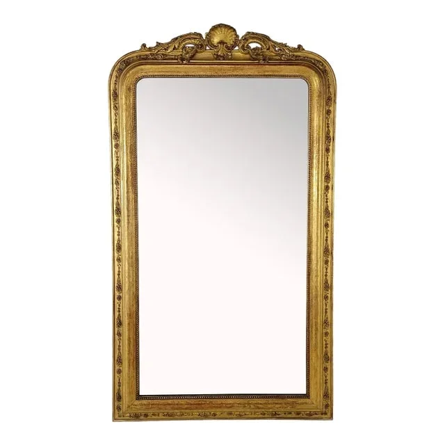 Louis Philippe Giltwood Mirror, France or Italy Circa 1850
