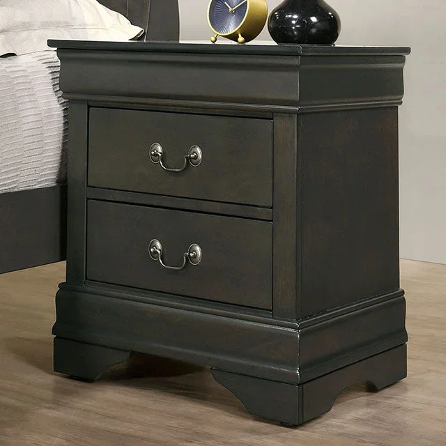 Louis Philippe Night Stand Gray