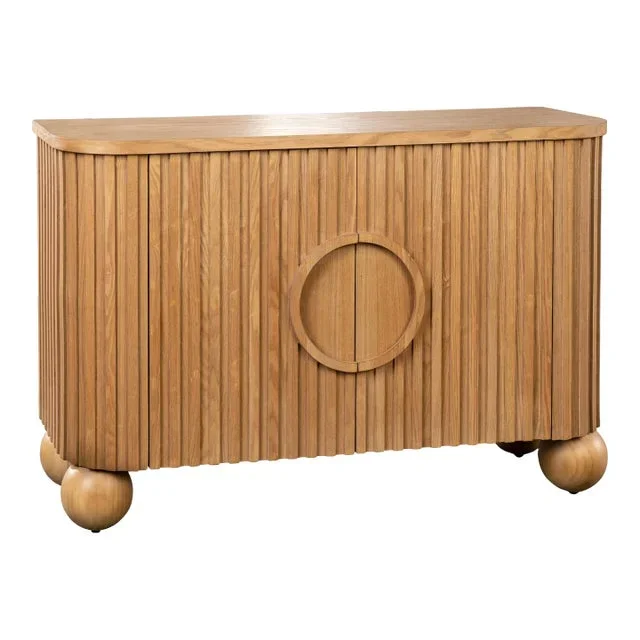 Lucca Fluted Accent Cabinet with Ball Legs