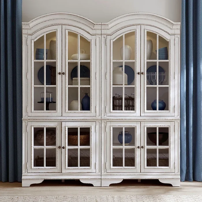 Magnolia Manor – 2 Piece Bunching Cabinet Set – White