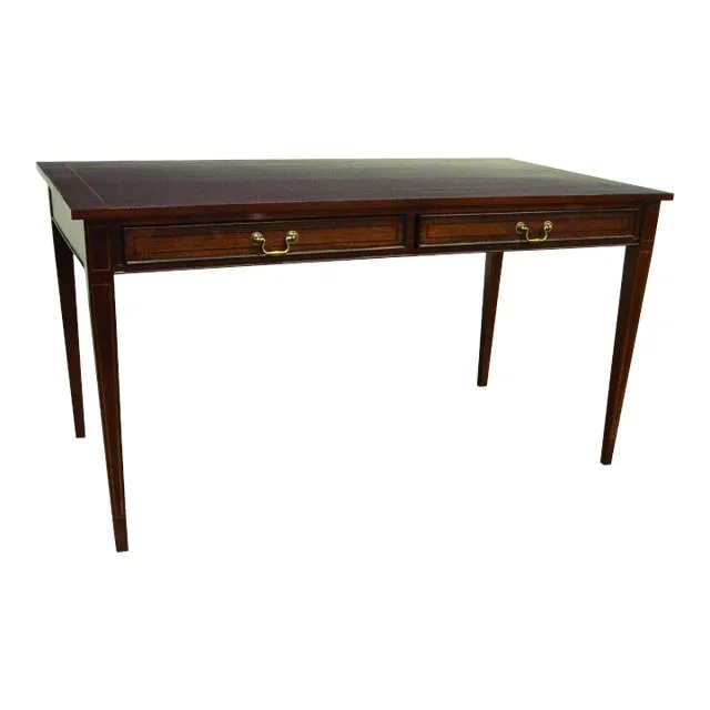 Mahogany Hepplewhite Writing Desk by Leighton Hall. Made-To-Order