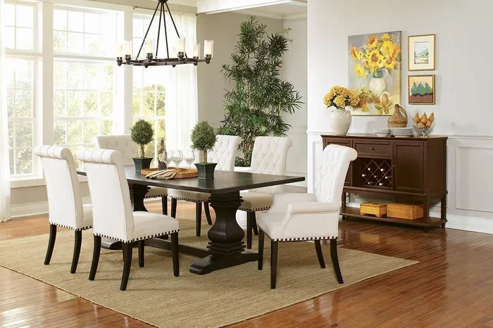 Mapleton – Tufted Back Upholstered Side Chair – White