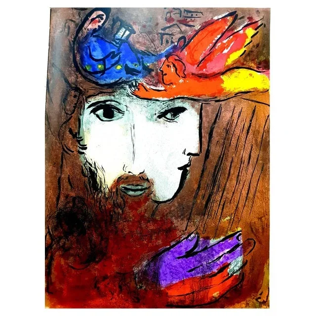 Marc Chagall, Double Portrait, 1956, Original Lithograph