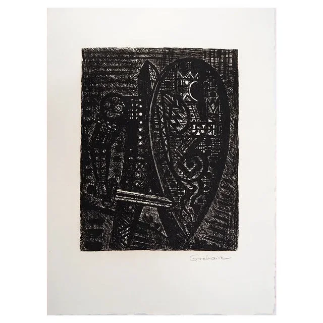 Marcel Gromaire, Macbeth, Shakespeare, The Revolt of the Knight, 1958, Original Etching
