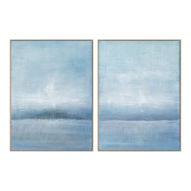 Maui Diptych by Carrie Bergey in Maple Frame, XL Art Print on Canvas