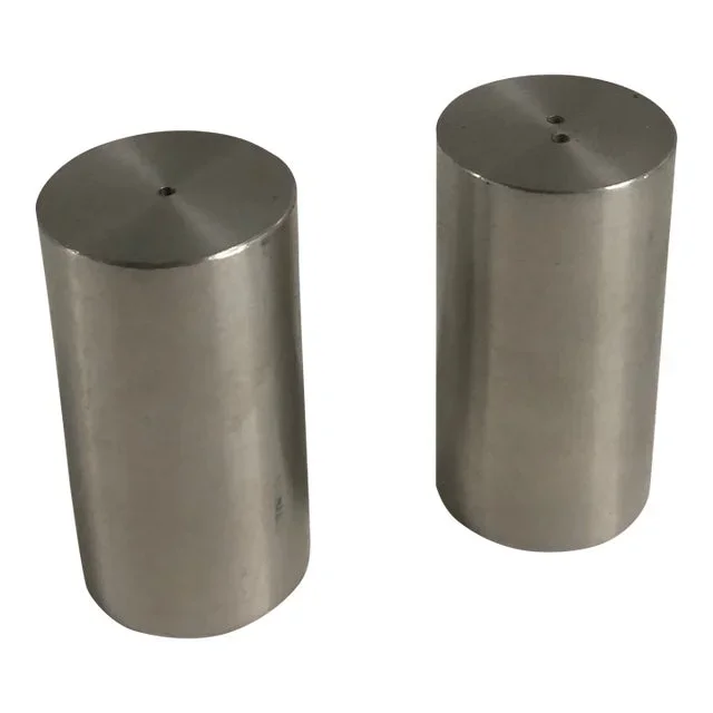 MCM Chrome Tubular Shape Salt and Pepper Shakers – Set of 2