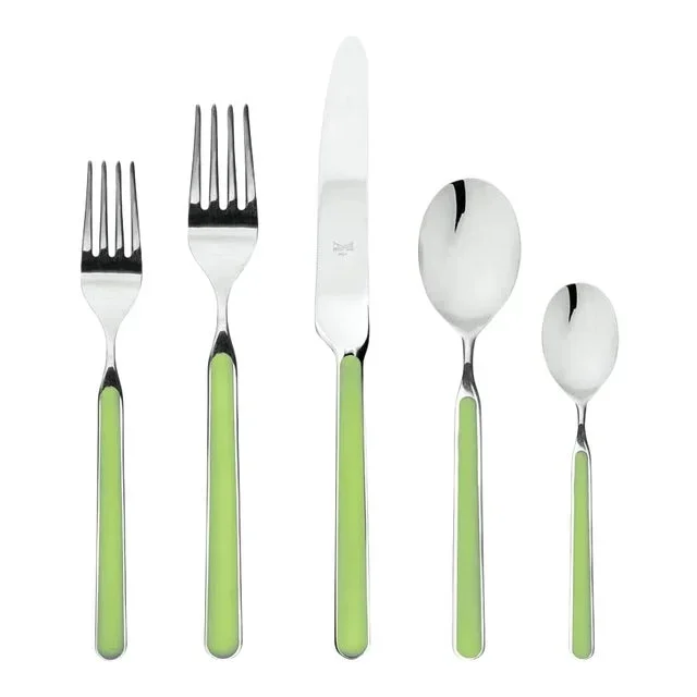 Mepra Fantasia 5-Piece Flatware Set, Lime Green