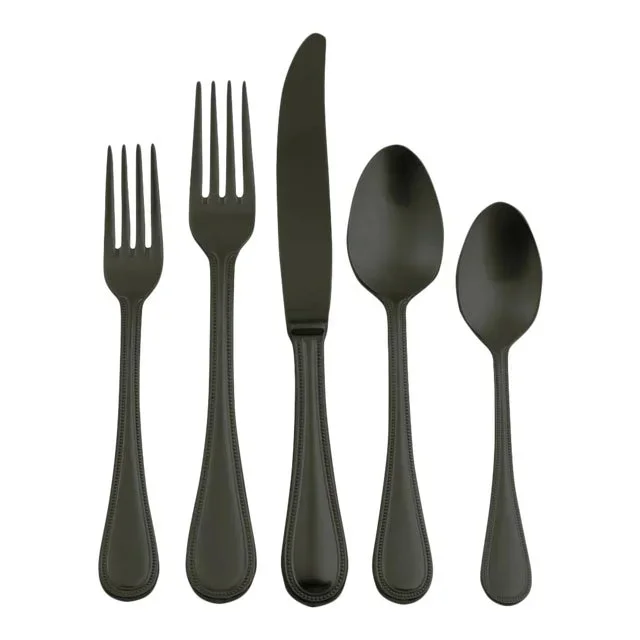 Mepra Perla 5-Piece Flatware Set, Oro Black