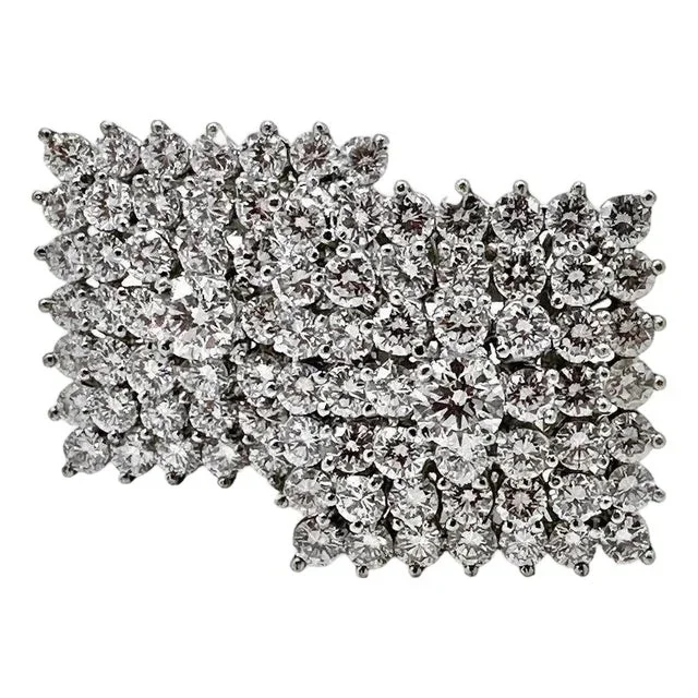 Mid 20th Century Scintillating Vintage Platinum Tiffany & Co. Diamond Pyramid Earrings – 2 pieces