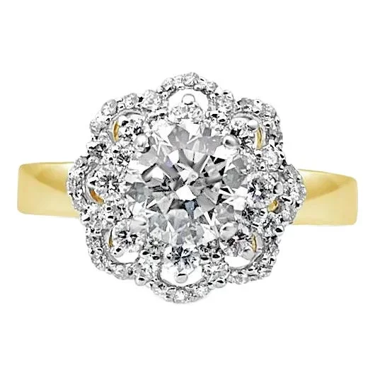Mid 20th Century The Lona Ring – 1.03 Carat Diamond 18k Yellow Gold, Size 5.5
