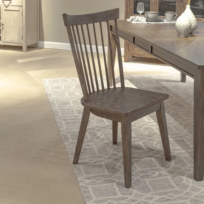 Midland Falls – Spindle Back Side Chair (RTA) – Dark Brown