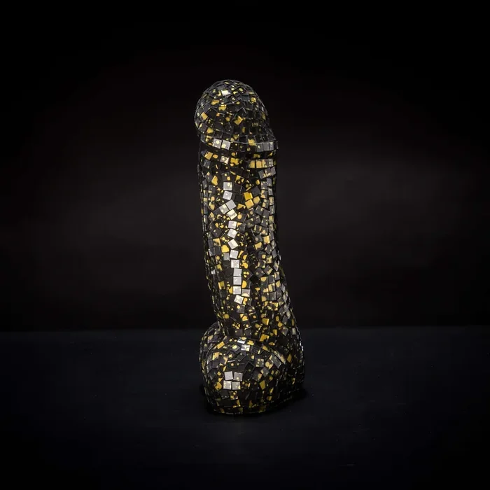 Mirrored Black And Gold Disco Penis