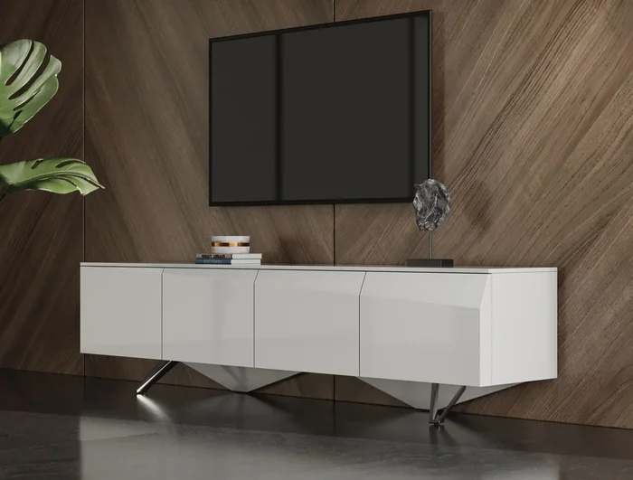 Modrest Columbia Modern White TV Stand