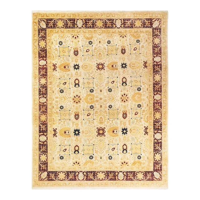 Mogul, One-of-a-Kind Hand-Knotted Area Rug – Ivory, 8′ 2″ x 10′ 7″