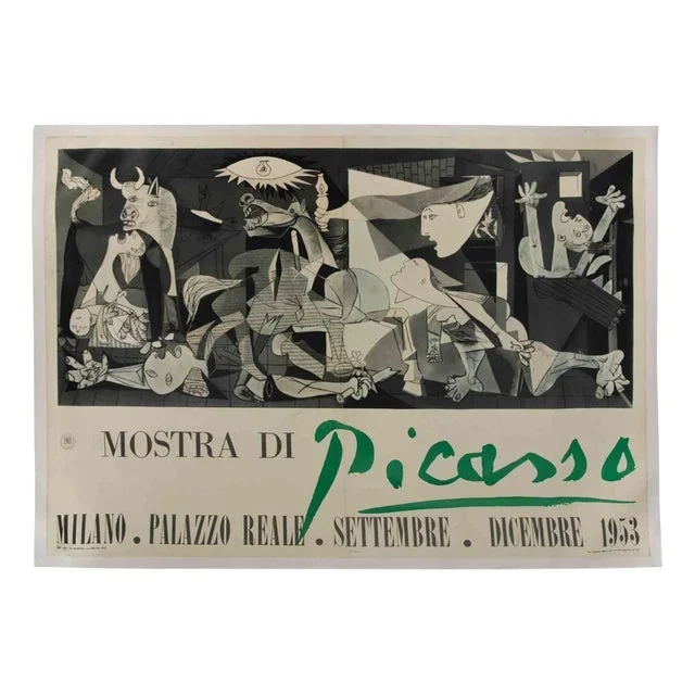 Mostra di Picasso Exhibition Poster Depicting Guernica after Picasso, 1953