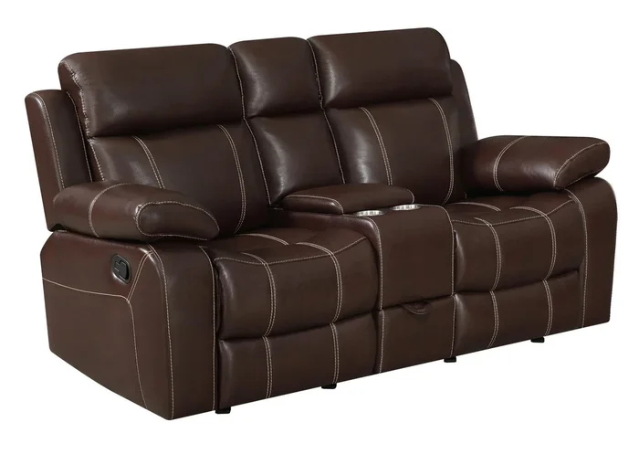 Myleene – Motion Collection – Glider Loveseat – Chestnut