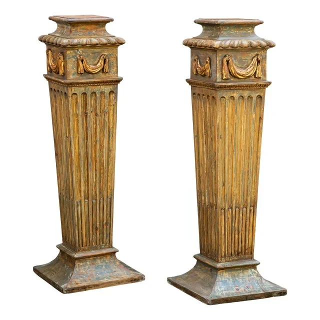 Neoclassical Style Pedestals, 20th Century, Set of 2