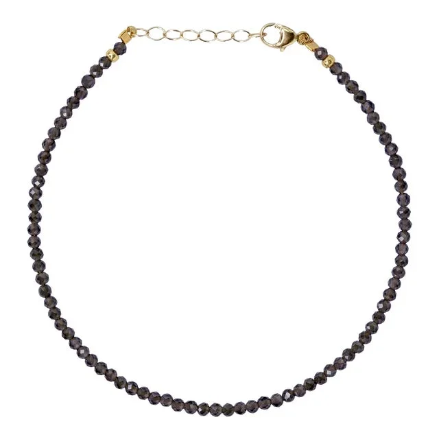 Obsidian 14k Gold Bracelet