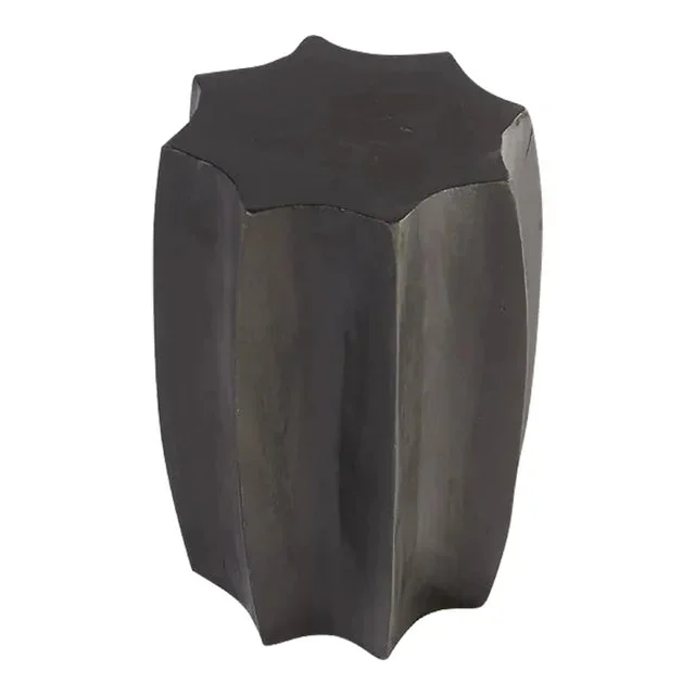 Octagon Black Accent or Side Table or Stool of Stool