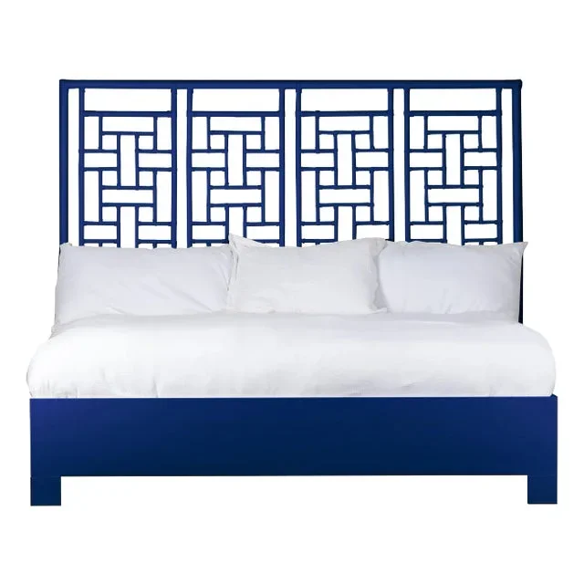 Ohana Platform Bed King, Navy Blue