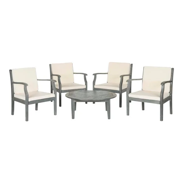 Outdoor Coffee Set in Ash Grey & Beige – 5 Pieces