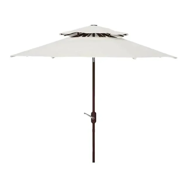 Outdoor Lorenia 9ft Double Top Market Umbrella – White