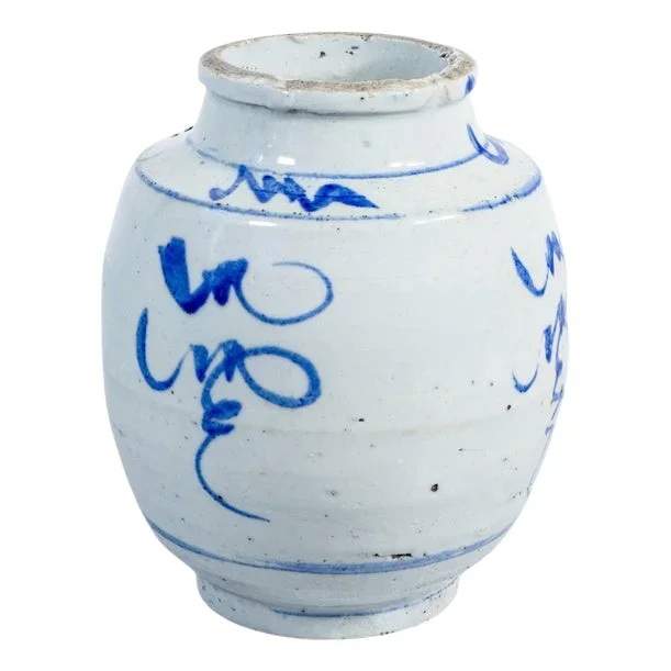 Painted and Glazed Ceramic Vase