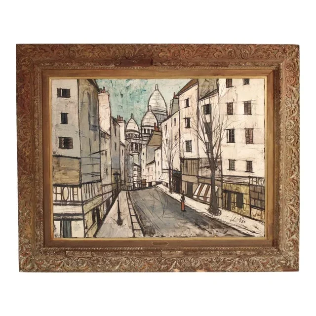 Painting of the Montmarte Area of Paris by Charles Levier (1920-2003