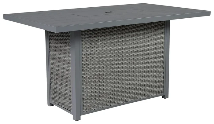 Palazzo – Gray – Rect Bar Table W/fire Pit