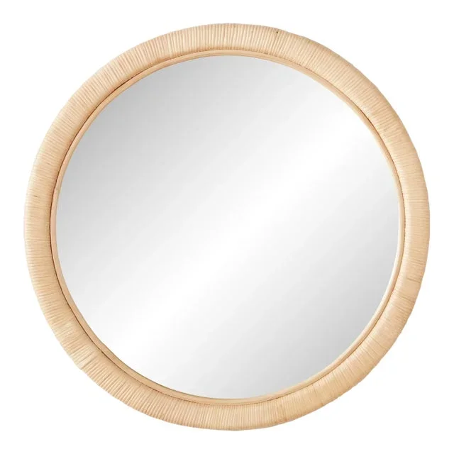 Paloma Rattan Small Round Mirror