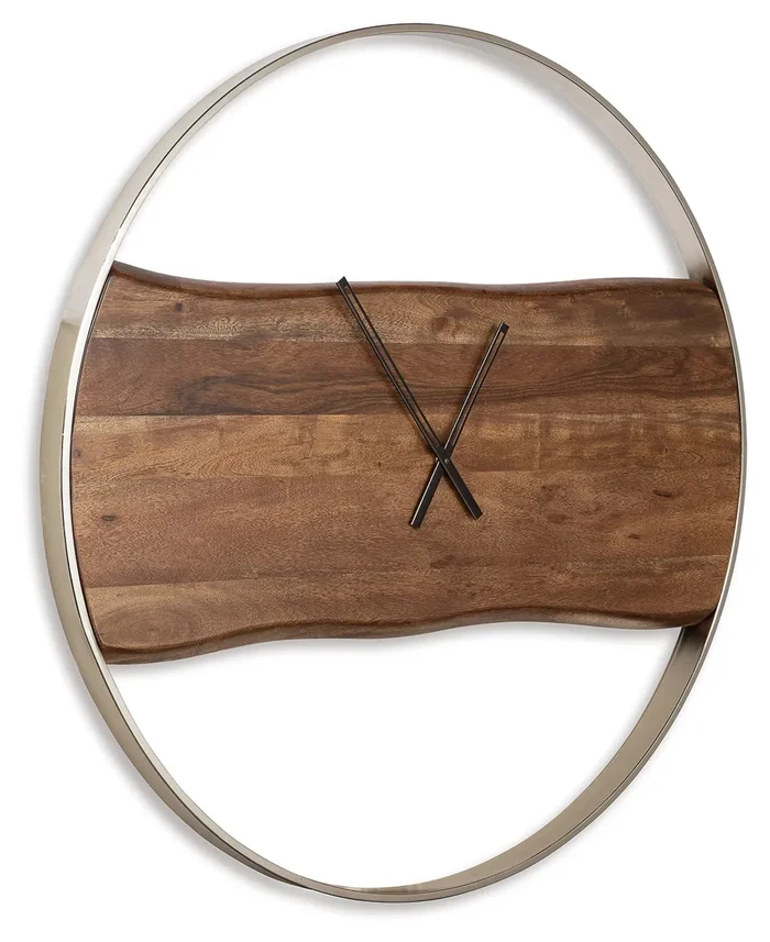 Panchali Wall Clock A8010198 by Signature Design by Ashley at Old Brick Furniture & Mattress Co.