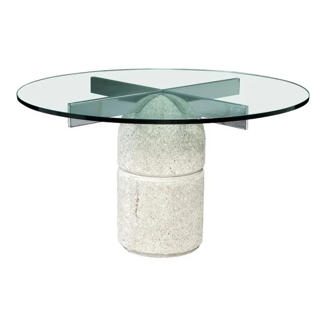 Paracarro’ Concrete Dining Table by Giovanni Offredi for Saporiti Italia, 1970s