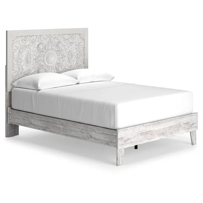 Paxberry – Whitewash – Full Panel Platform Bed