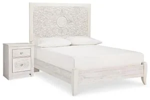 Paxberry Full Panel Bed and Nightstand