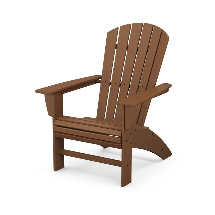 Polywood Nautical Curveback Adirondack Chair in Teak