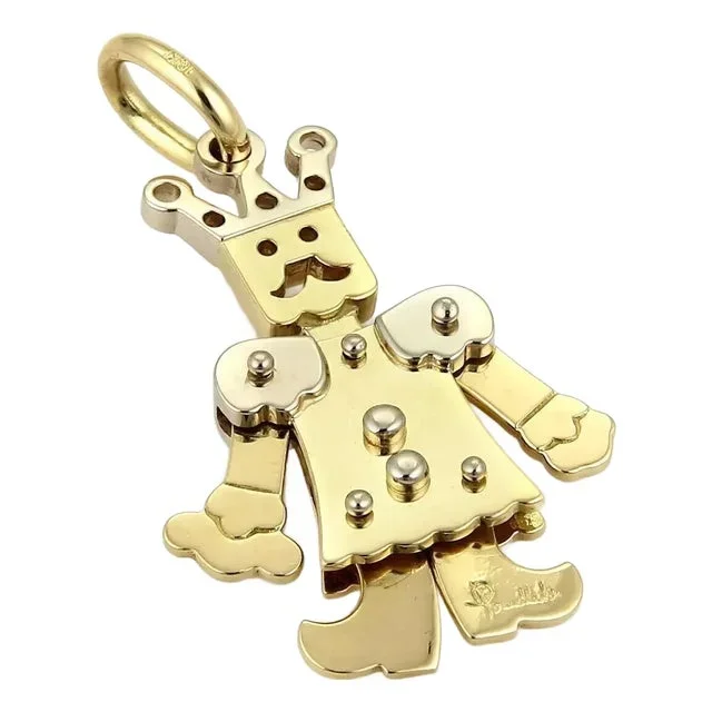 Pomellato Animated King 18k Gold Charm Pendant