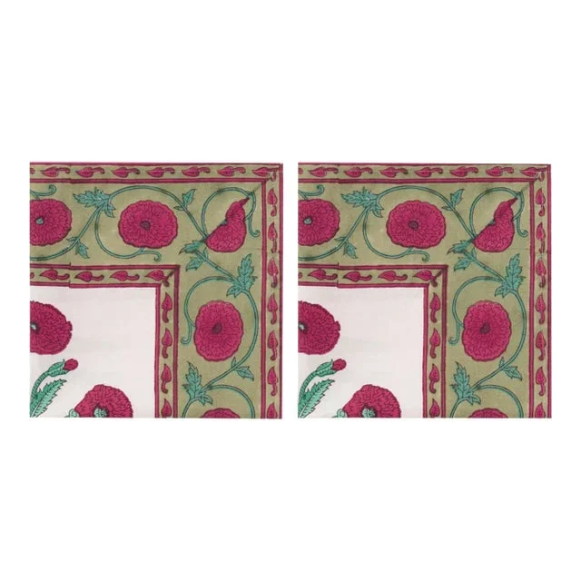 Poppy Magenta Napkins – a Pair