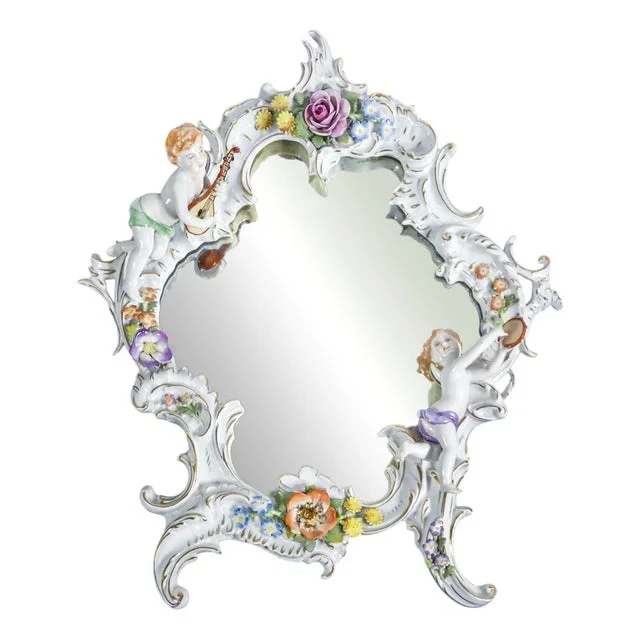 Porcelain Mirror in the style of G. Cappè for Capodimonte