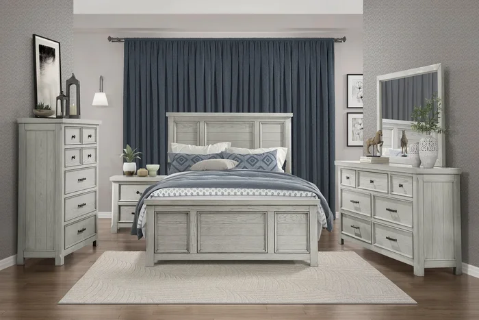 Providence Light Gray Panel Bedroom Set