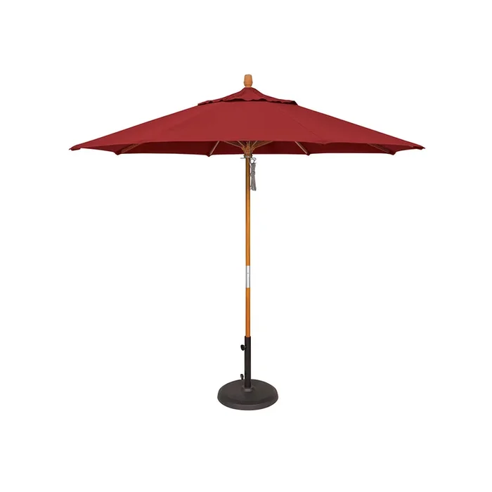 Quad Pulley Lift 9.0′ Market Umbrella – Hardwood Frame