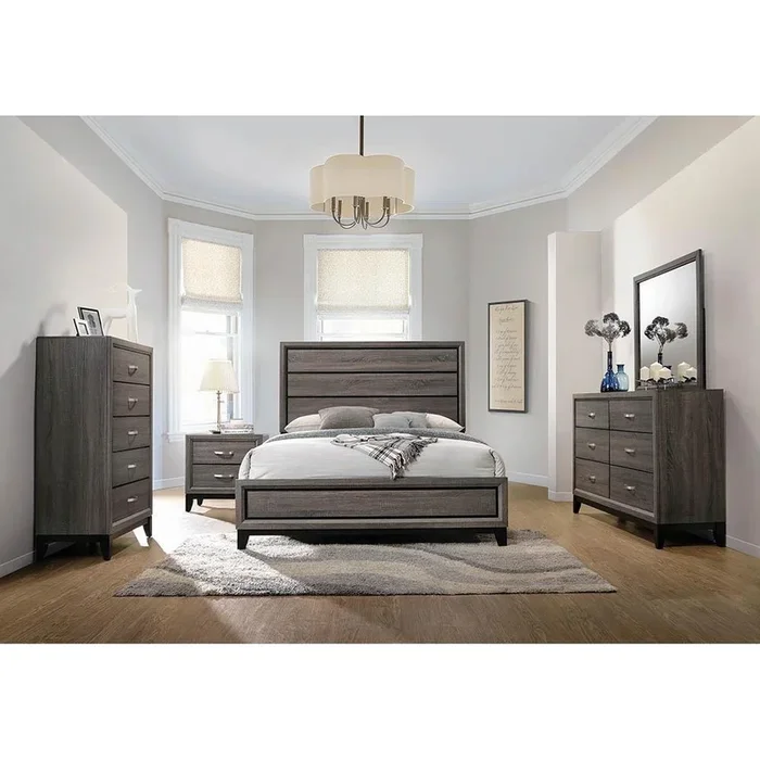Queen Bed – Gray