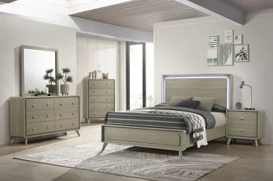Rainier 5 Pc. Queen Bedroom Set w/ Chest (Panel HB) / FM72002GY-Q-5PC-CHE